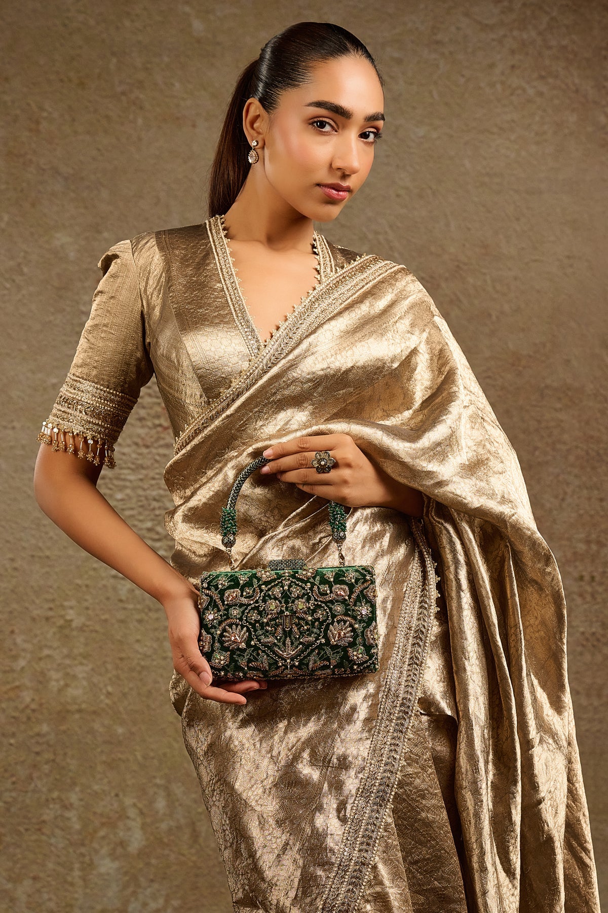 Embroidered Clutch