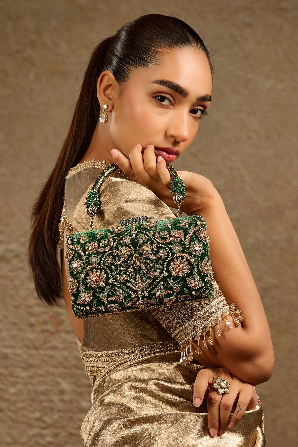 Embroidered Clutch