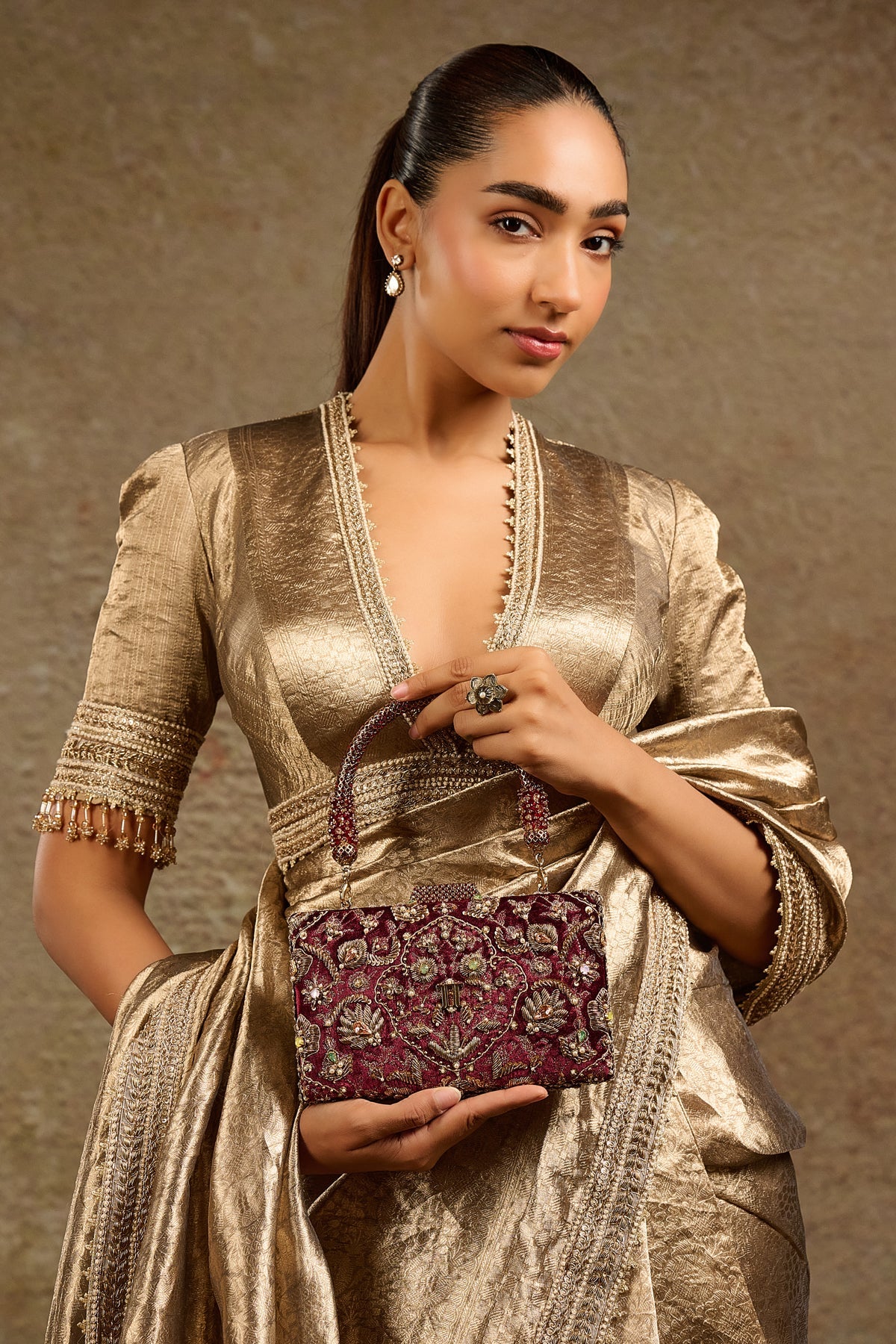 Embroidered Clutch