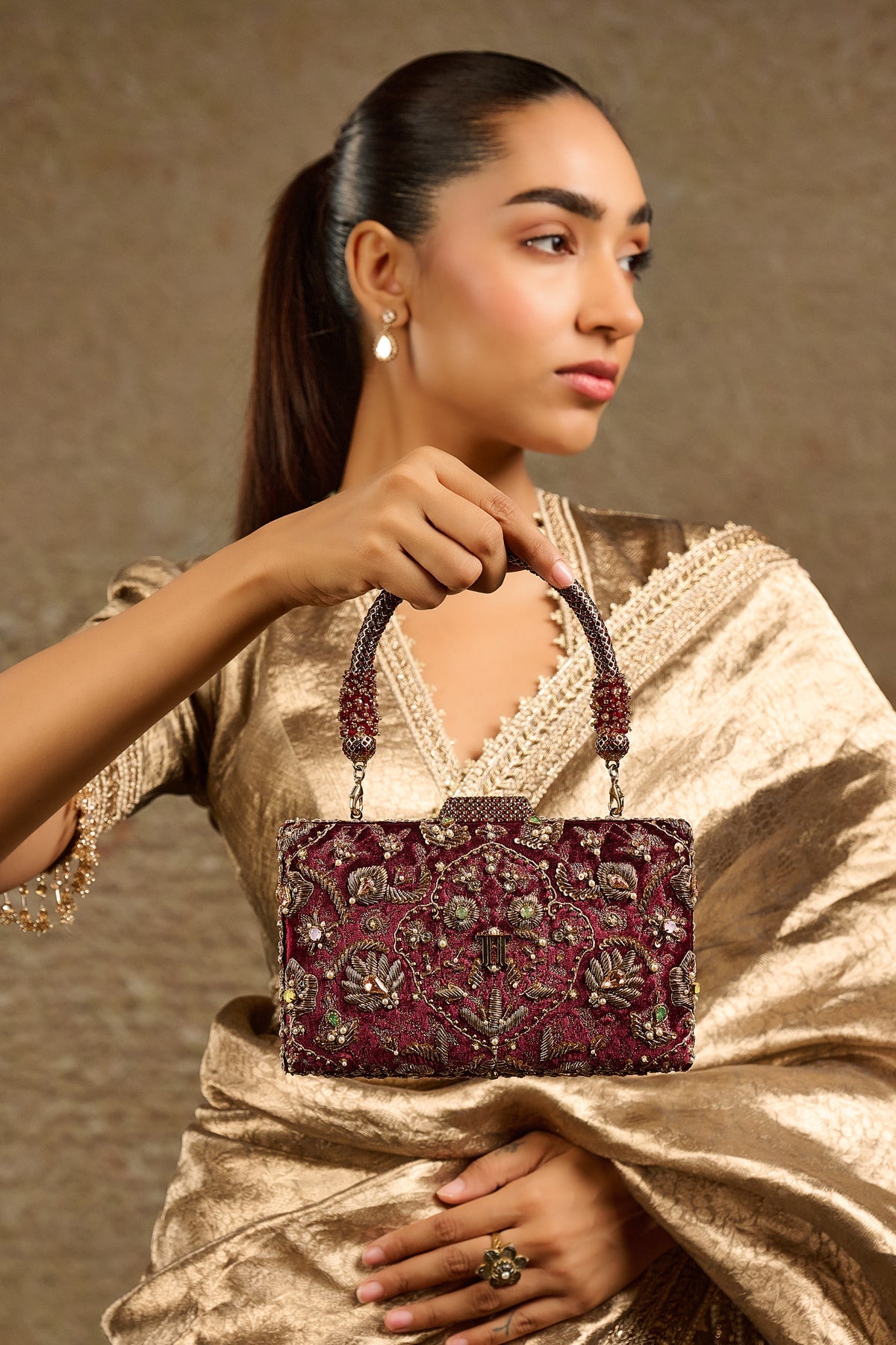 Embroidered Clutch