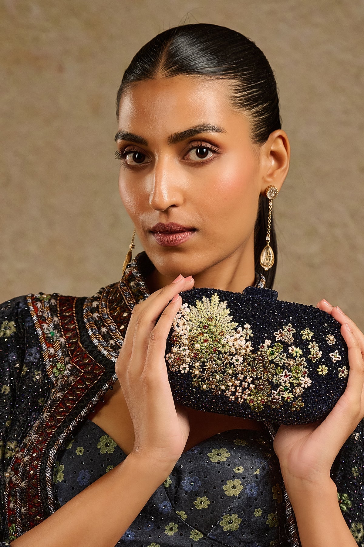 Embroidered Clutch