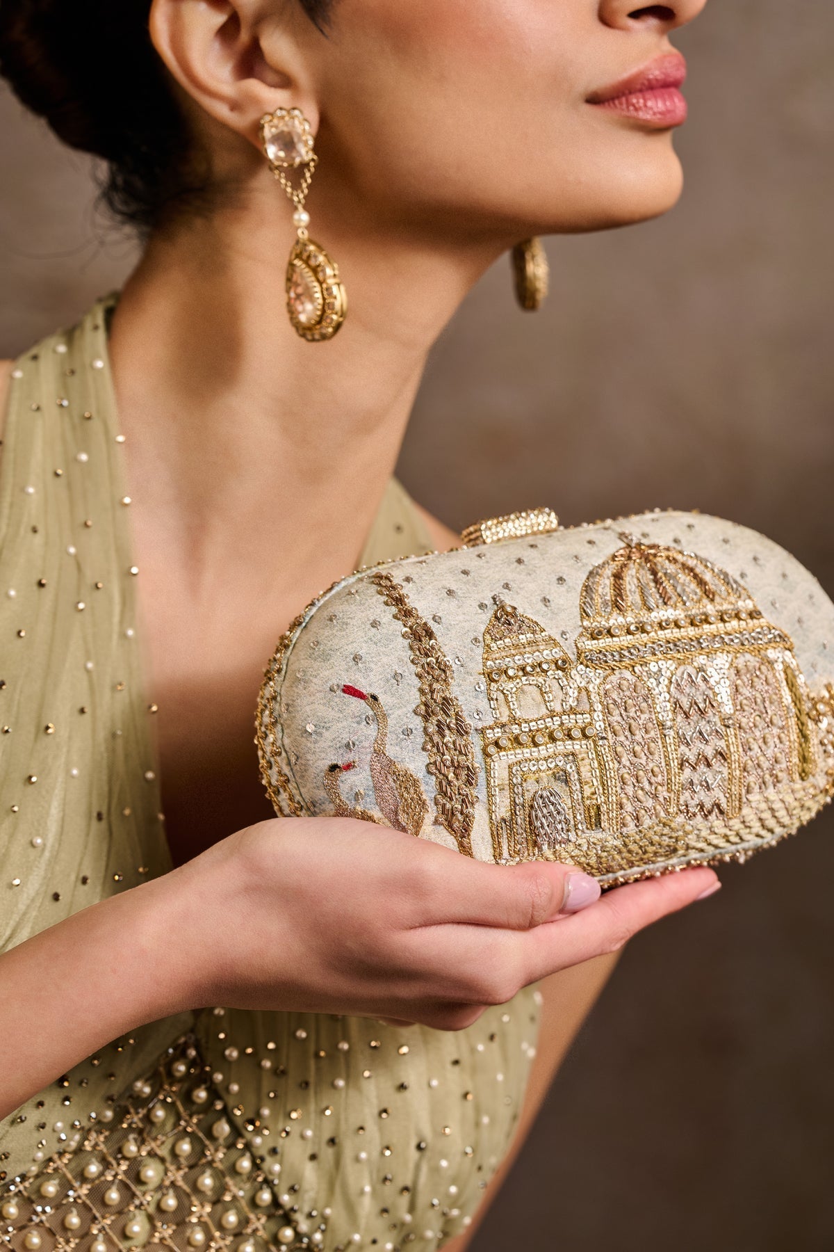 Embroidered Clutch