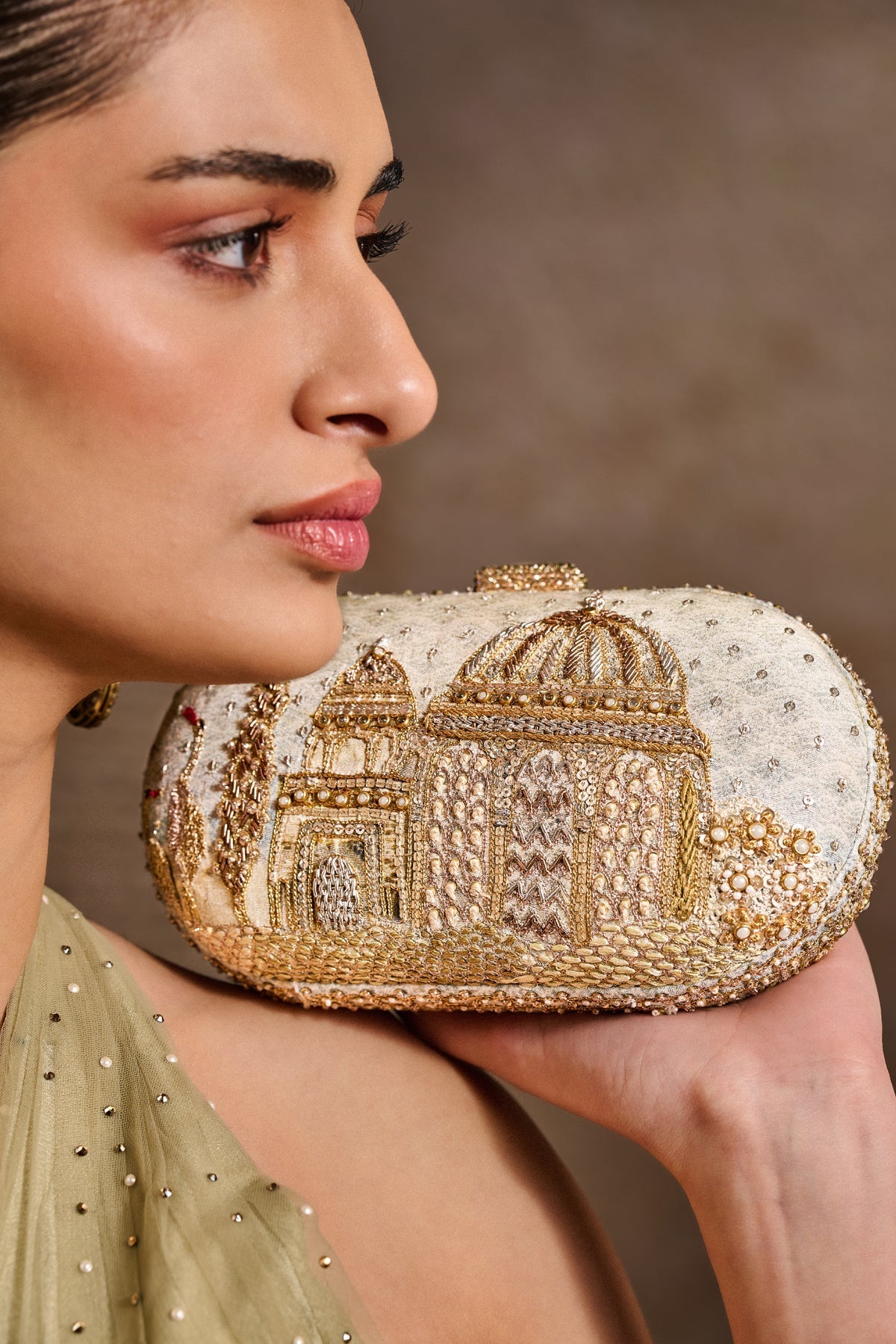 Embroidered Clutch
