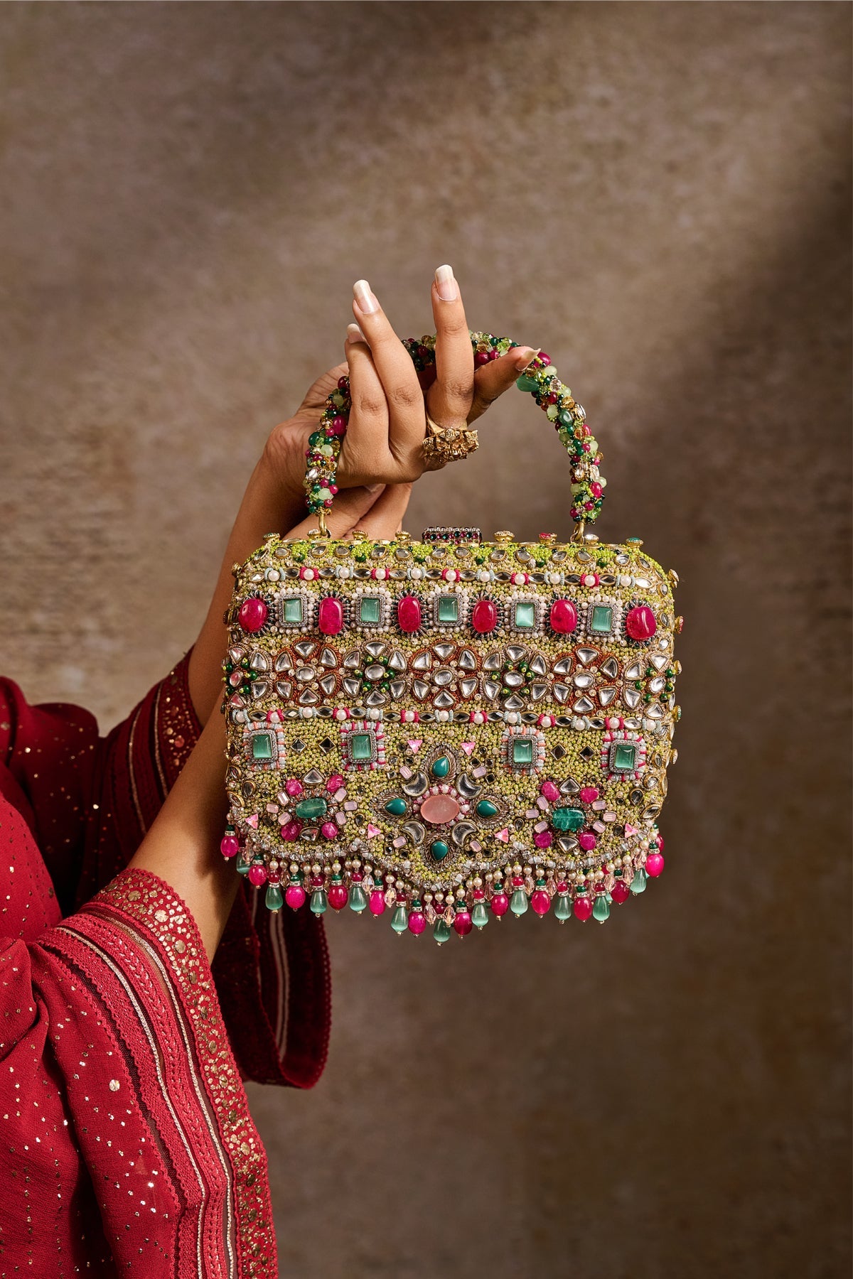 Embroidered Clutch