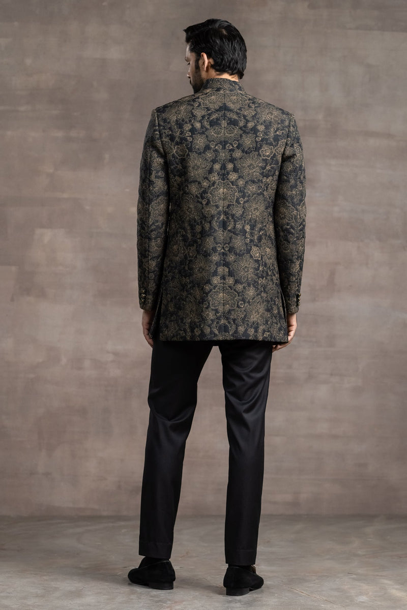 Floral Pattern Quilted Sherwani