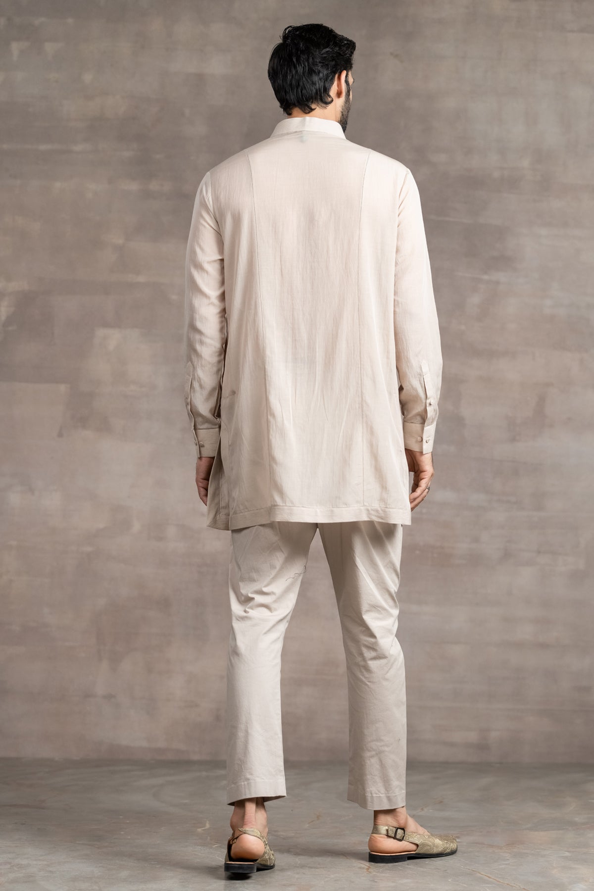 Short Kurta Paired With Matching Aligarhi Pants