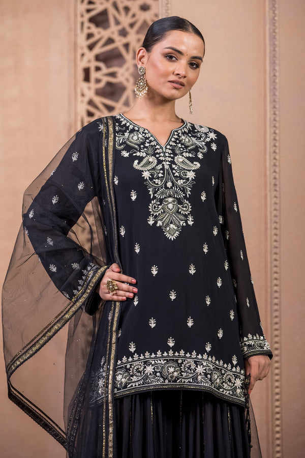 Kurti, Sharara, And Dupatta