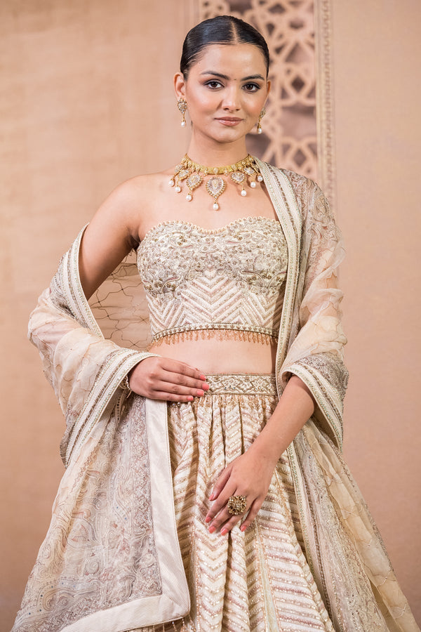 Lehenga, Blouse, and Dupatta