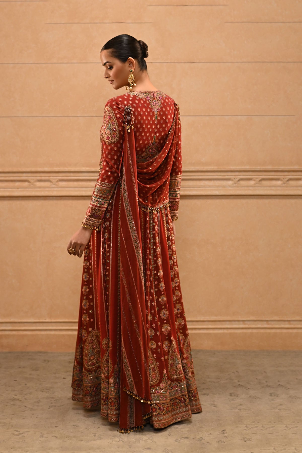Kashida Flared Anarkali