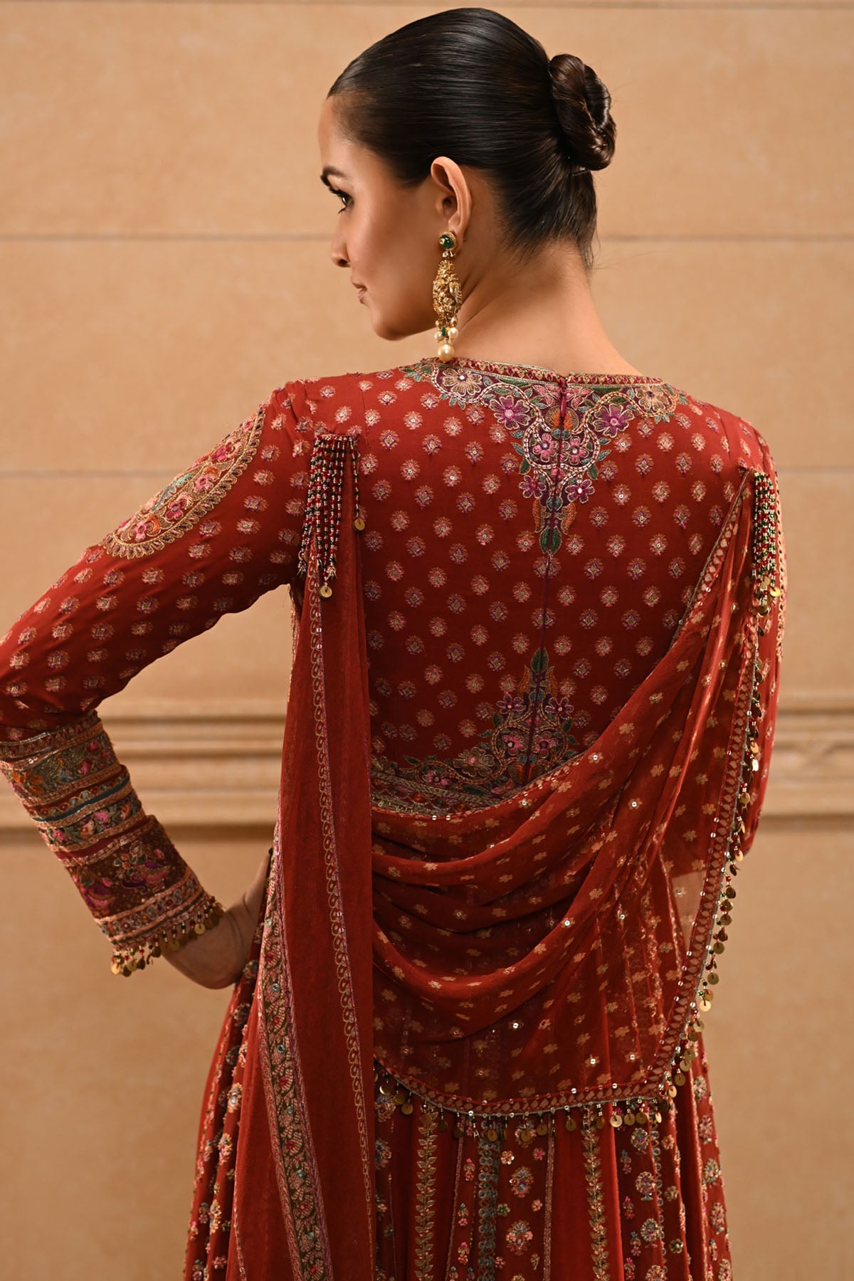 Kashida Flared Anarkali