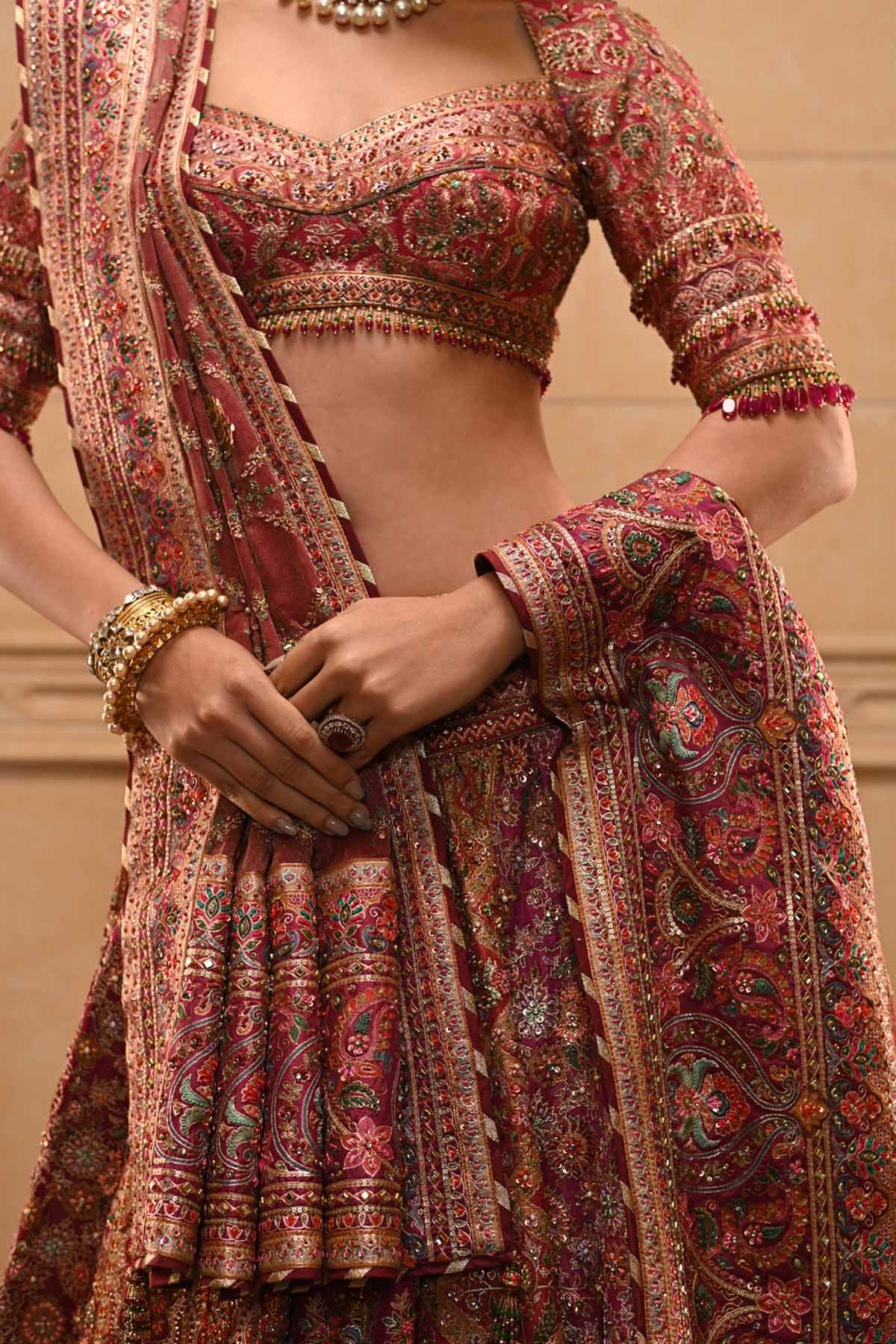 Kashida Embroidered Lehenga