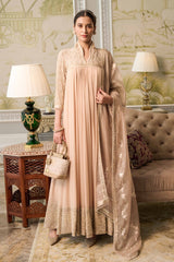 Chikan Anarkali, Churidar, And Dupatta