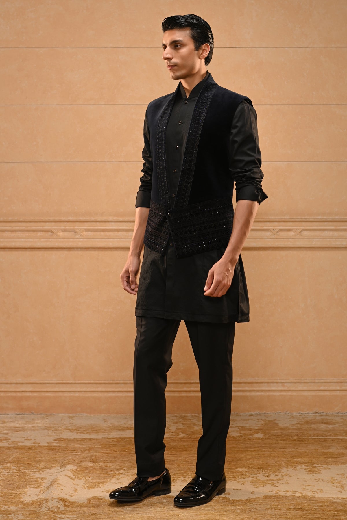 Contemporary Velvet Waist Coat Set
