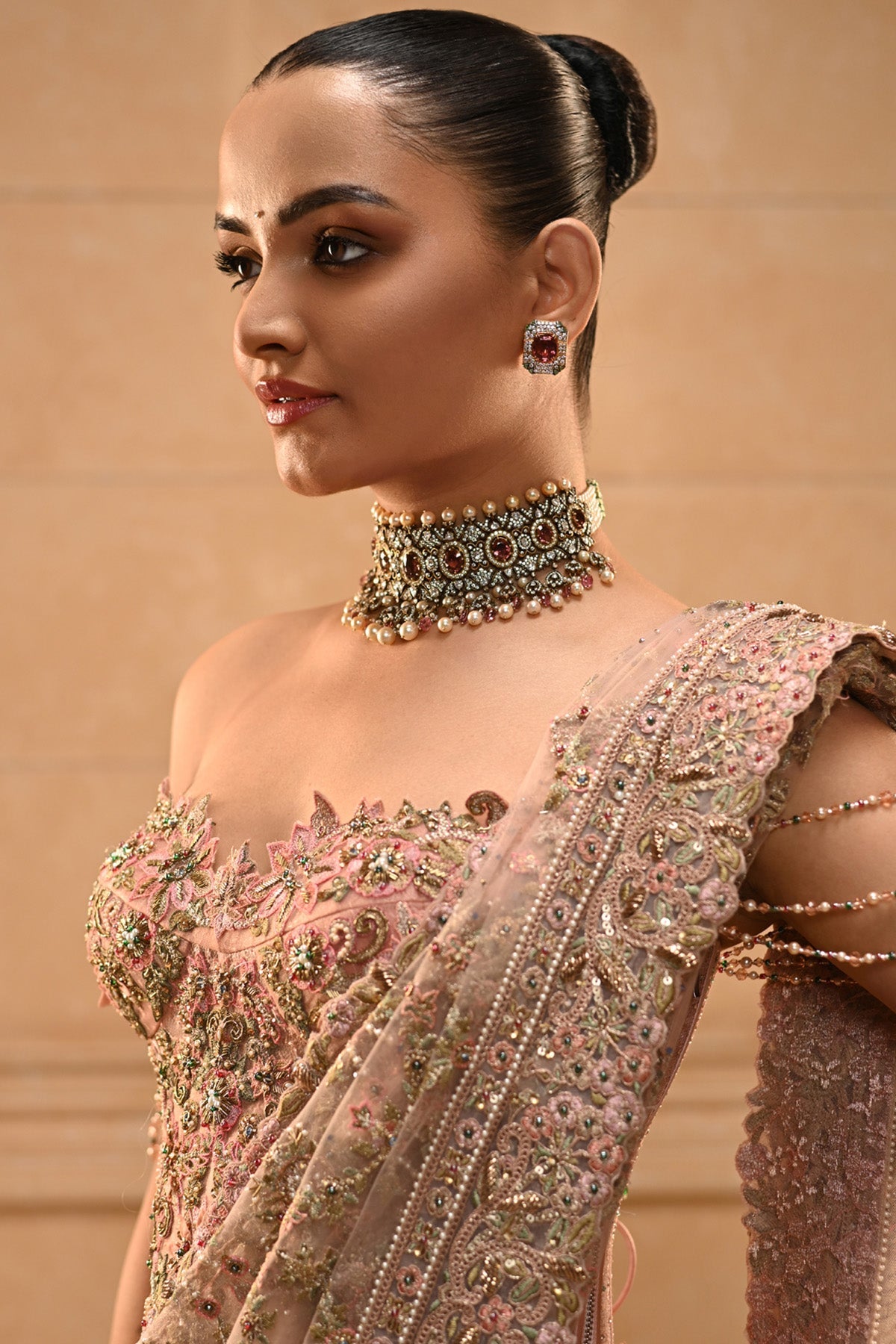 Gilded Trellis Embroidered Saree