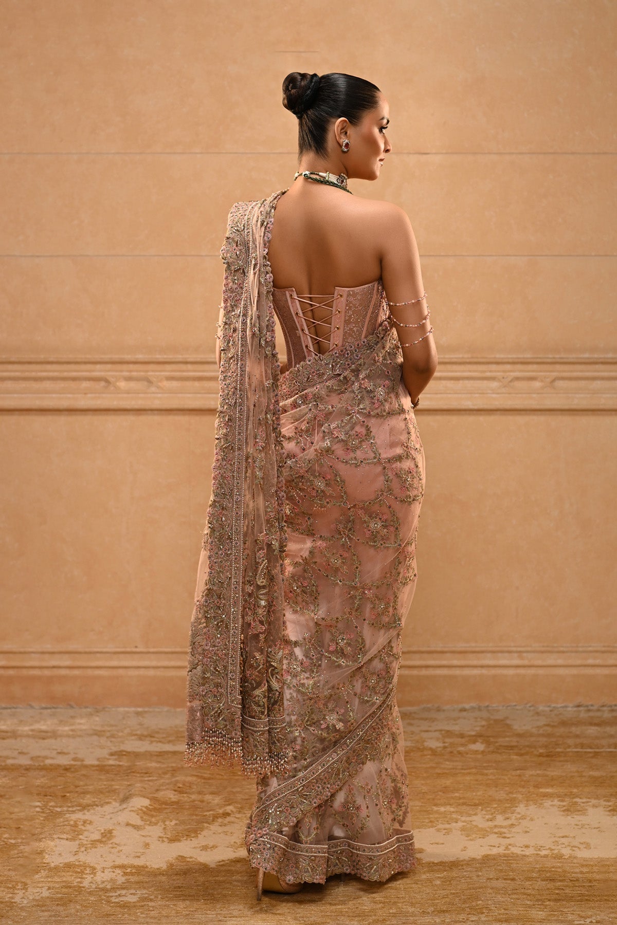 Gilded Trellis Embroidered Saree