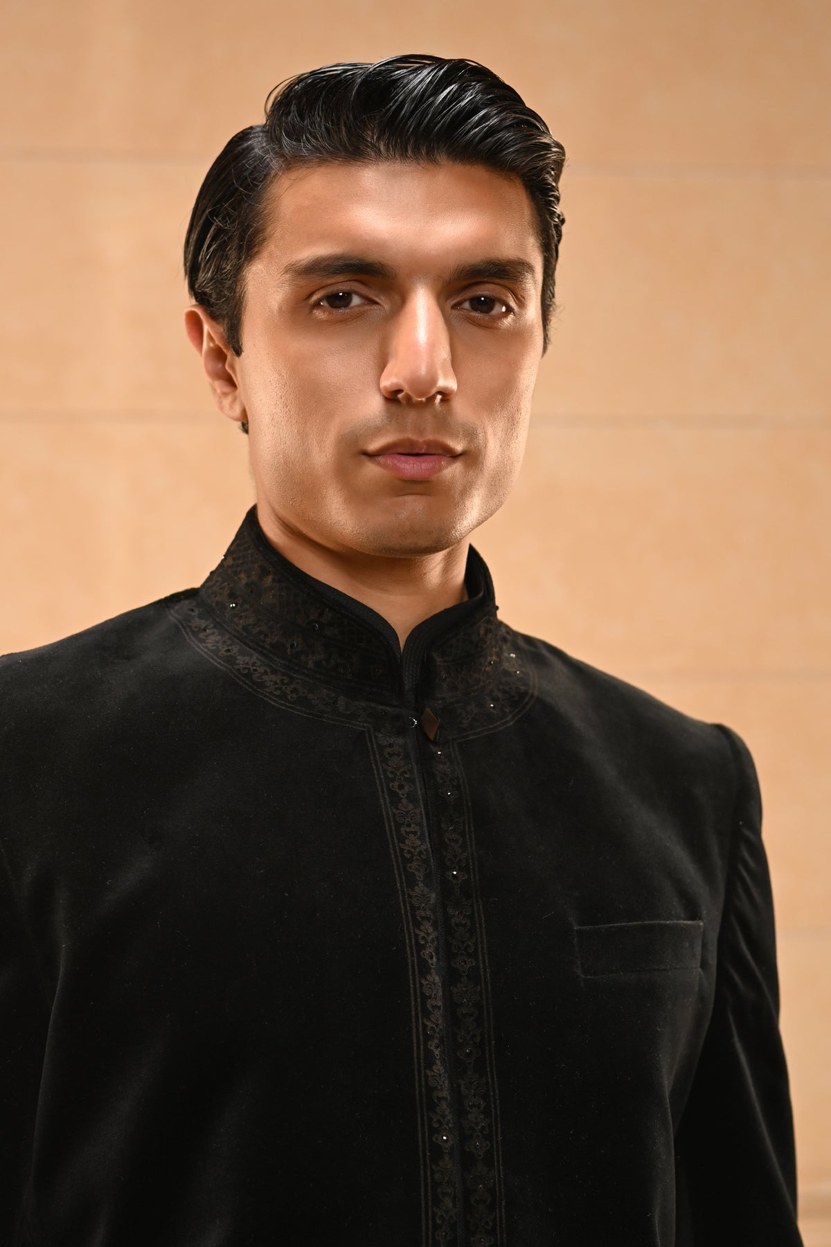 Classic Velvet Bandhgala Set