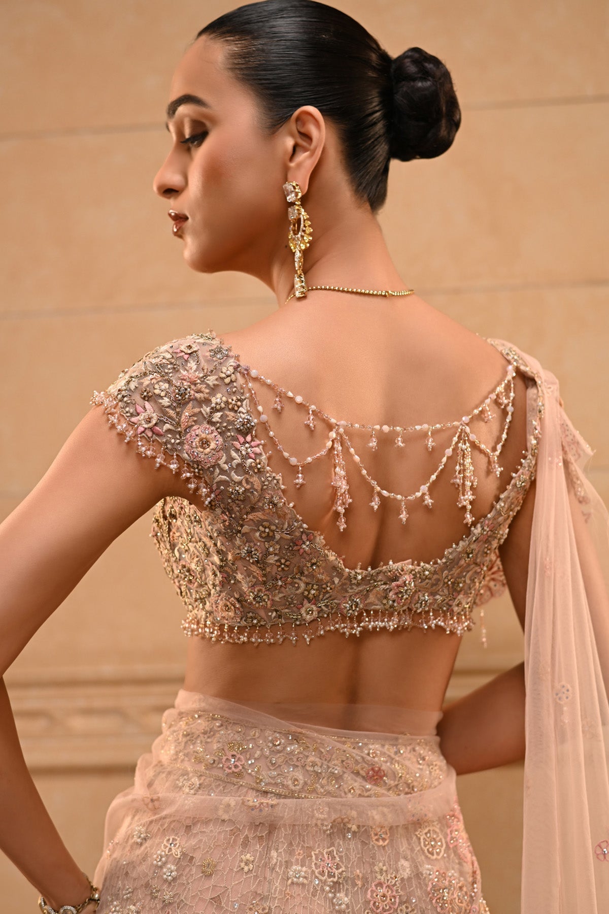 Rococo Floral Embroidered Lehenga