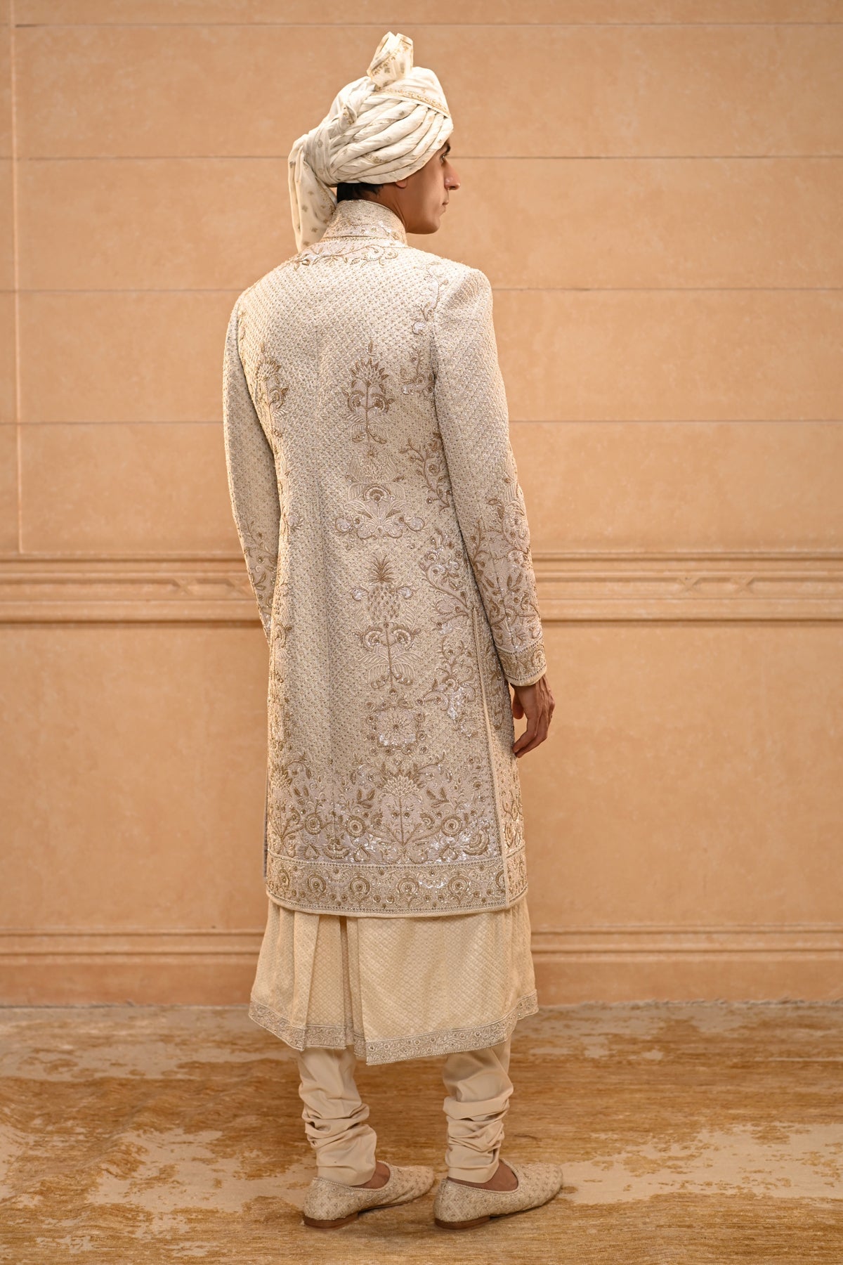 Classic Floral Sherwani Set