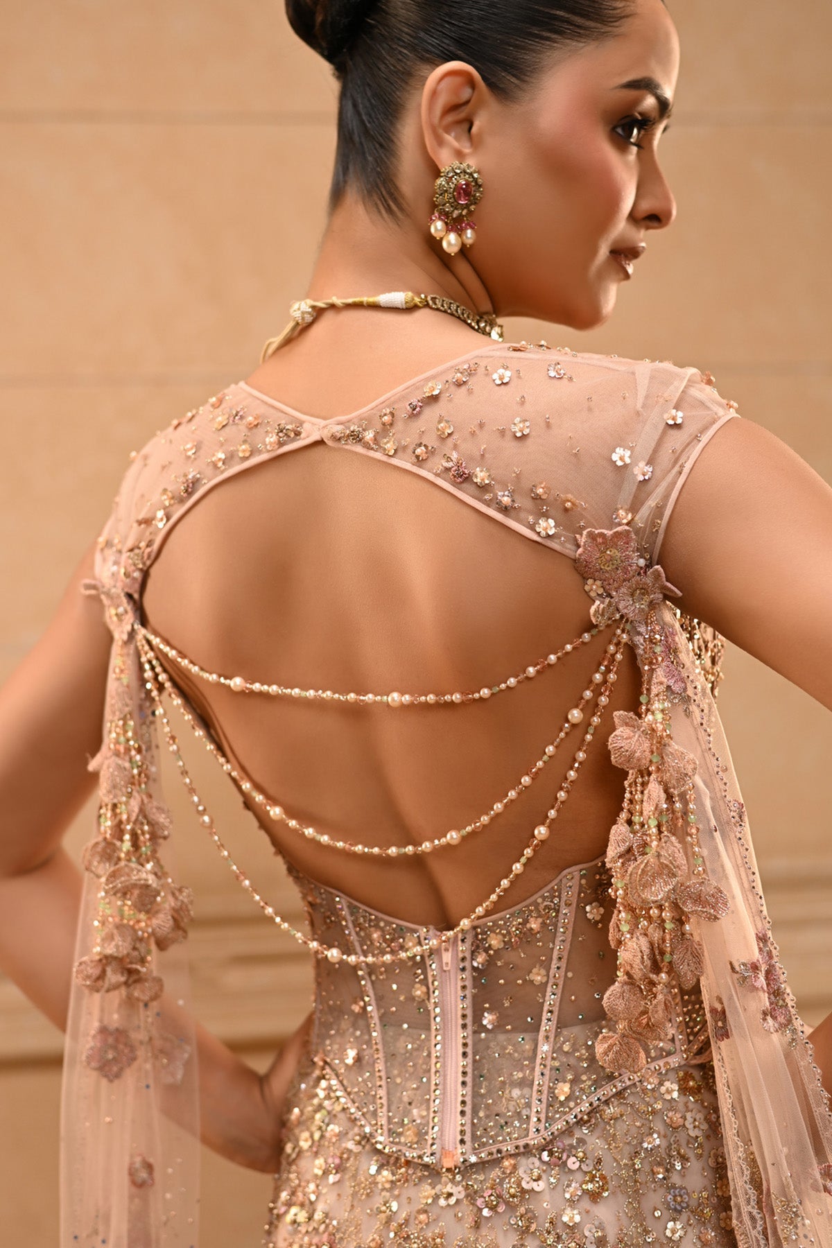 Rococo Floral Embroidered Lehenga