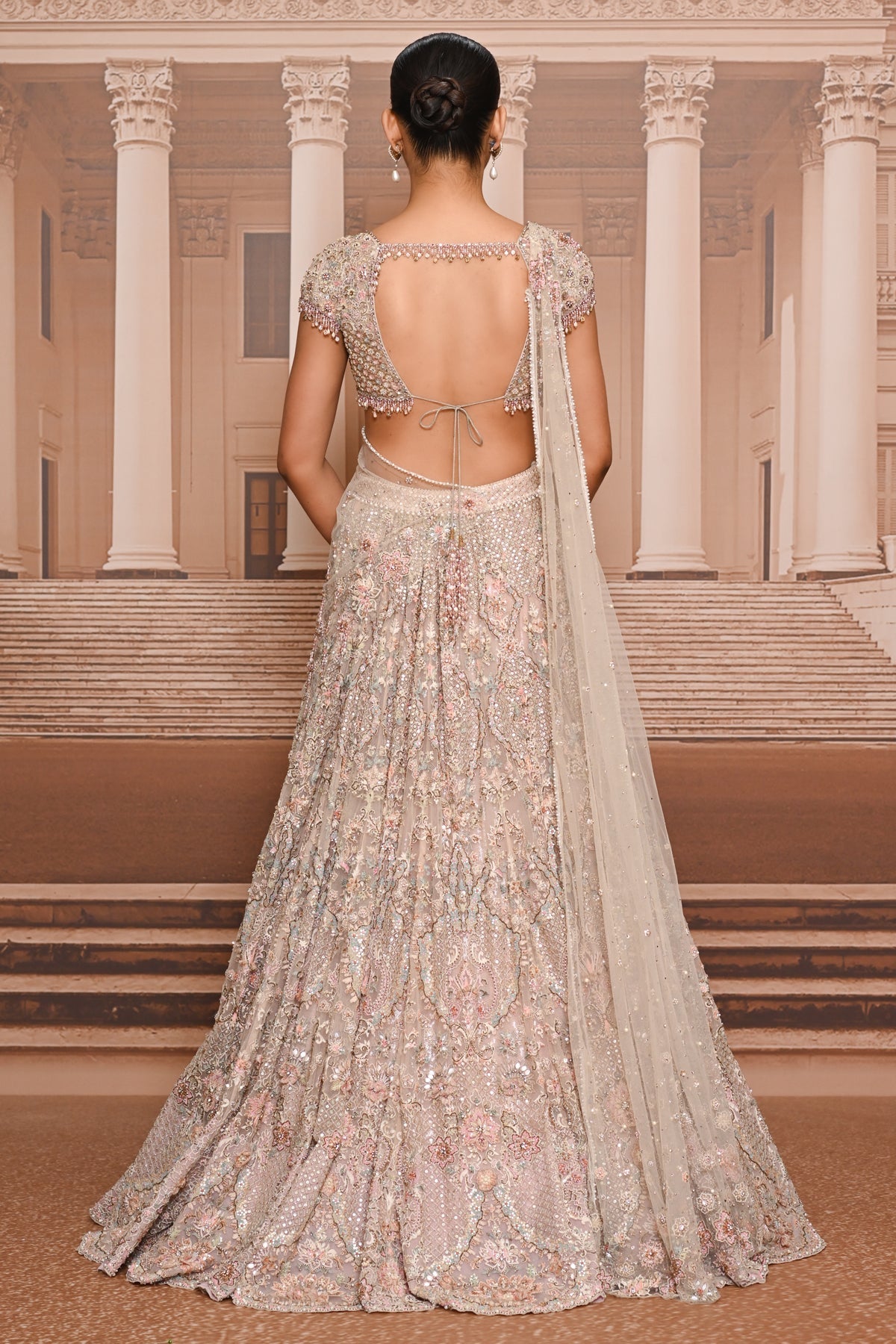 Ever Bloom Aari Embroidered Kalidar Lehenga