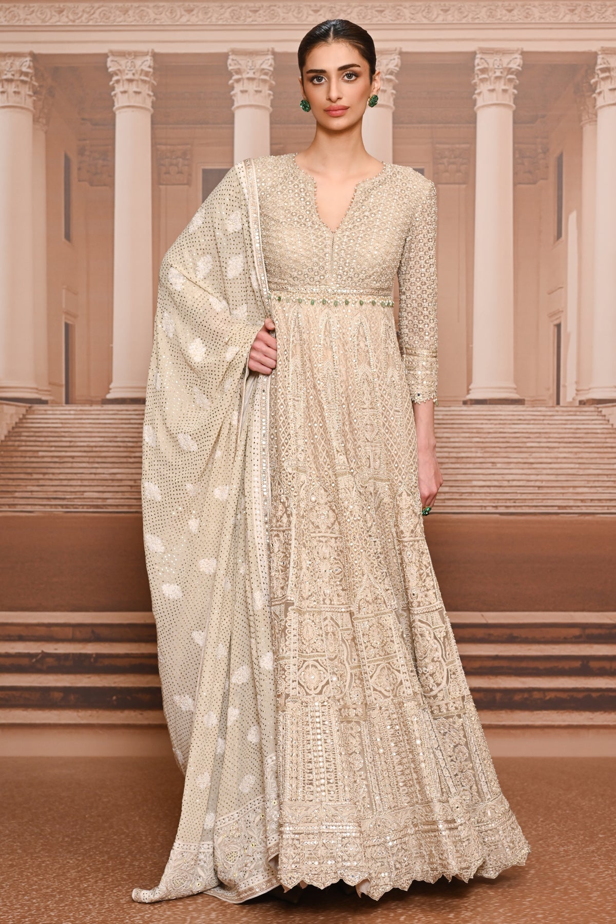 Ever Bloom Pearl Kalidar Kurta Set