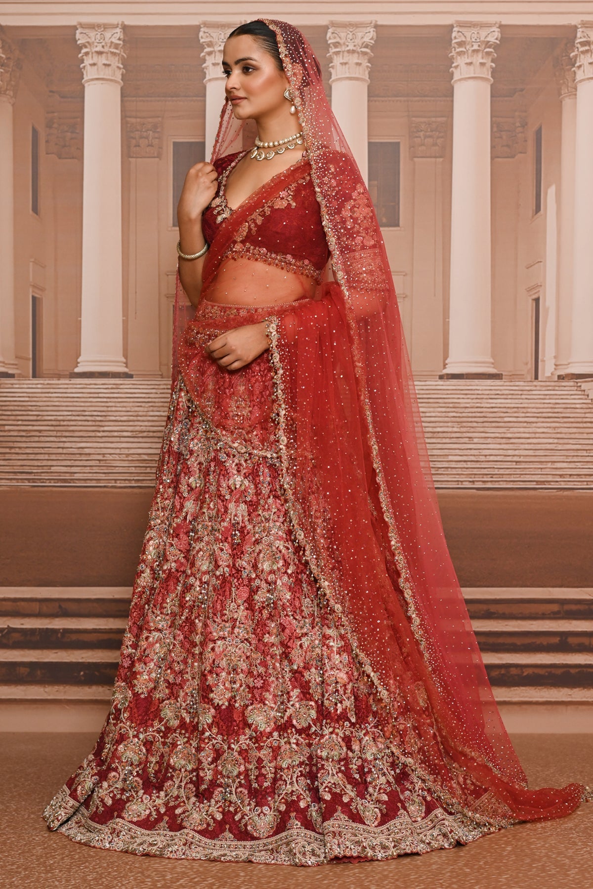 Ever Bloom Kashmiri Dori-Embroidered Lehenga