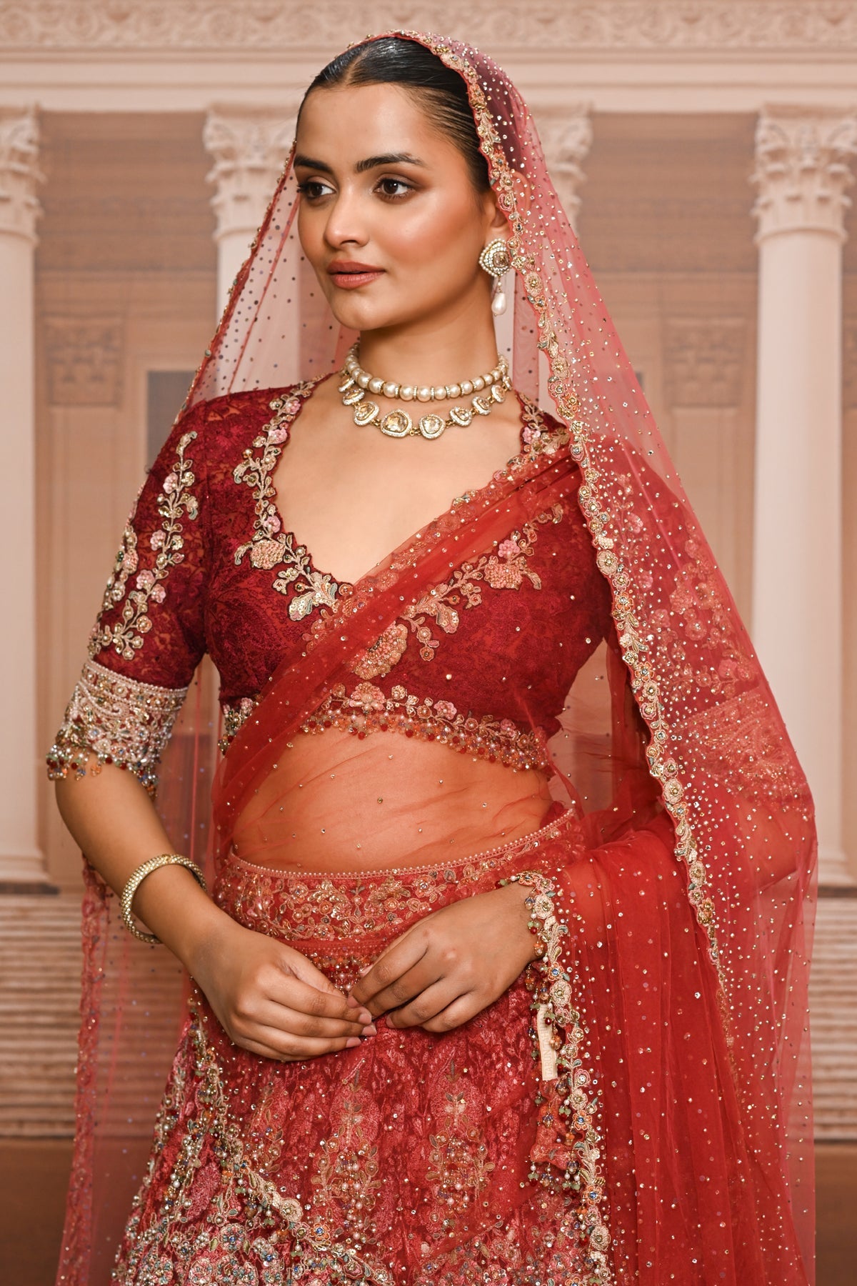 Ever Bloom Kashmiri Dori-Embroidered Lehenga