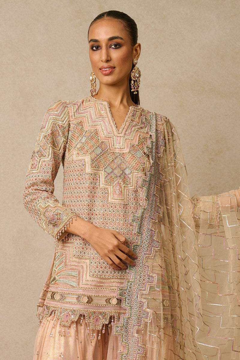 Sharara , Kurta , Dupatta