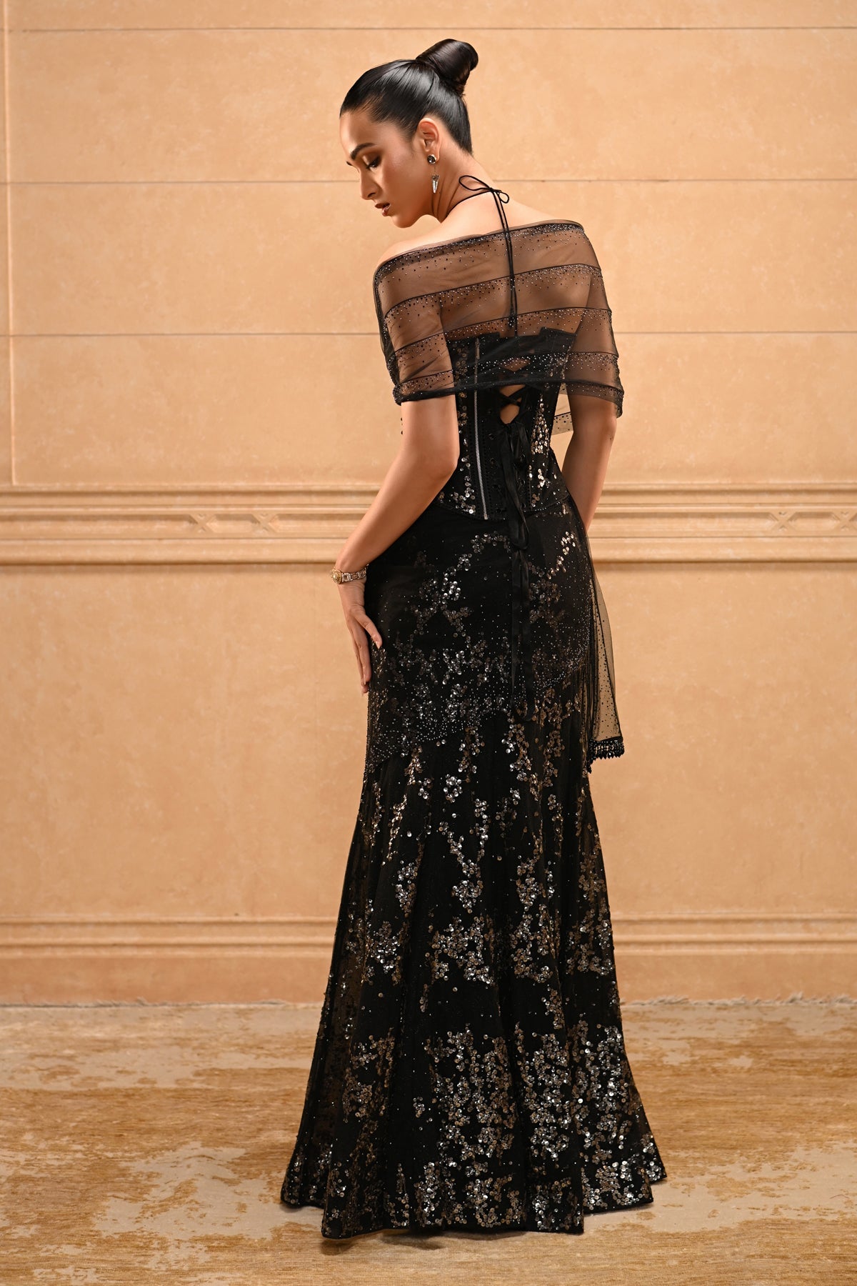 Crystal Draped Saree