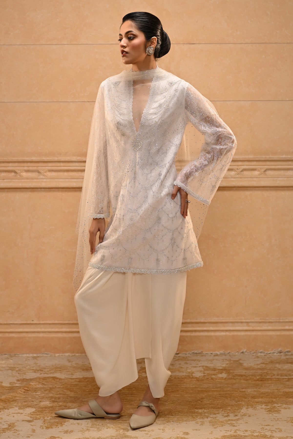 Crystal Embroidered Kurta Set