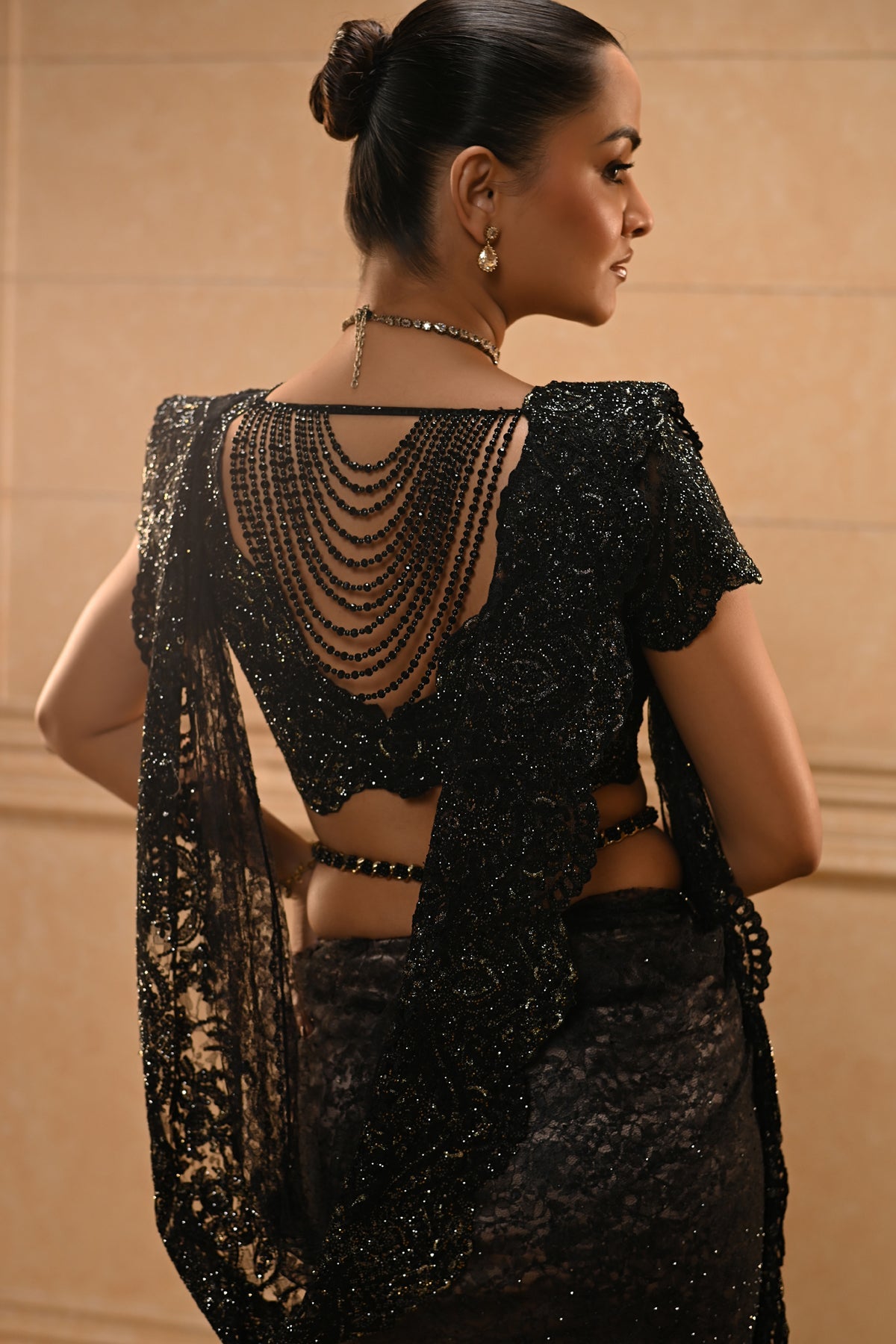 Embroidered Lace Saree
