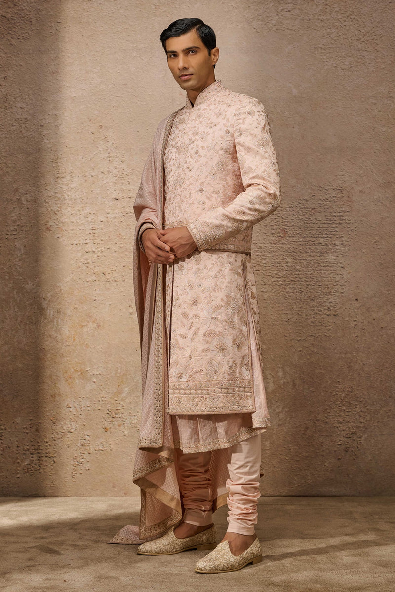 Classic Floral Sherwani Set