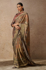 Printed Foil Jersey Saree