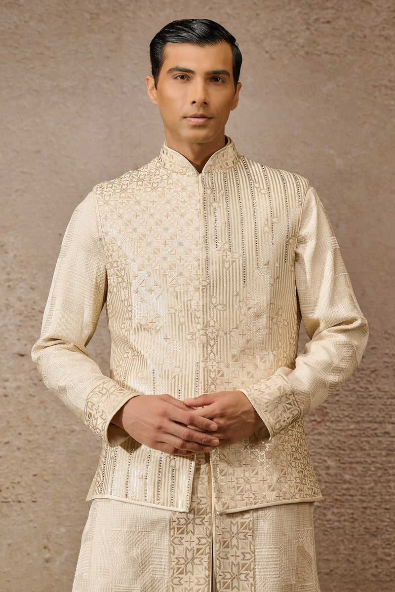 Chikankari Waistcoat Set