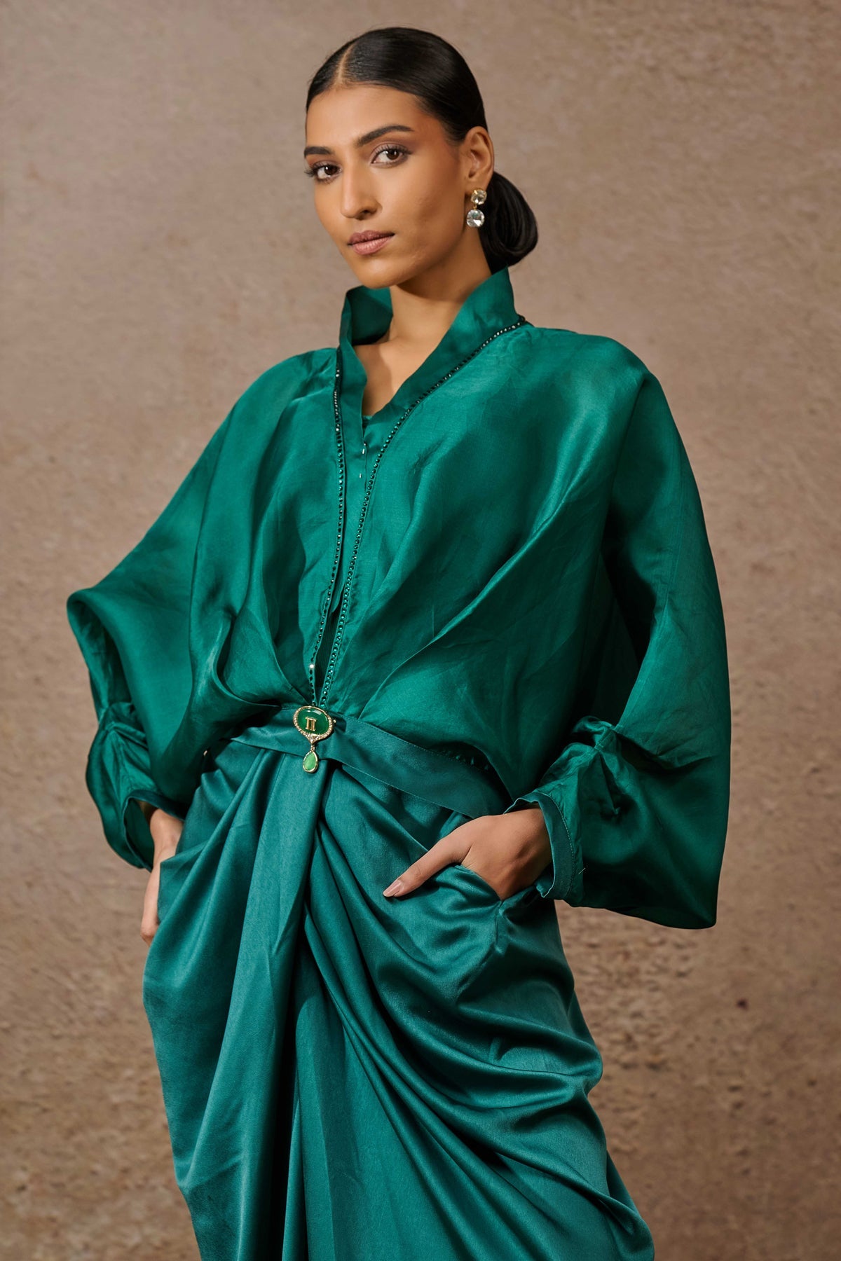 Ruched Top & Trouser Co Ord Set