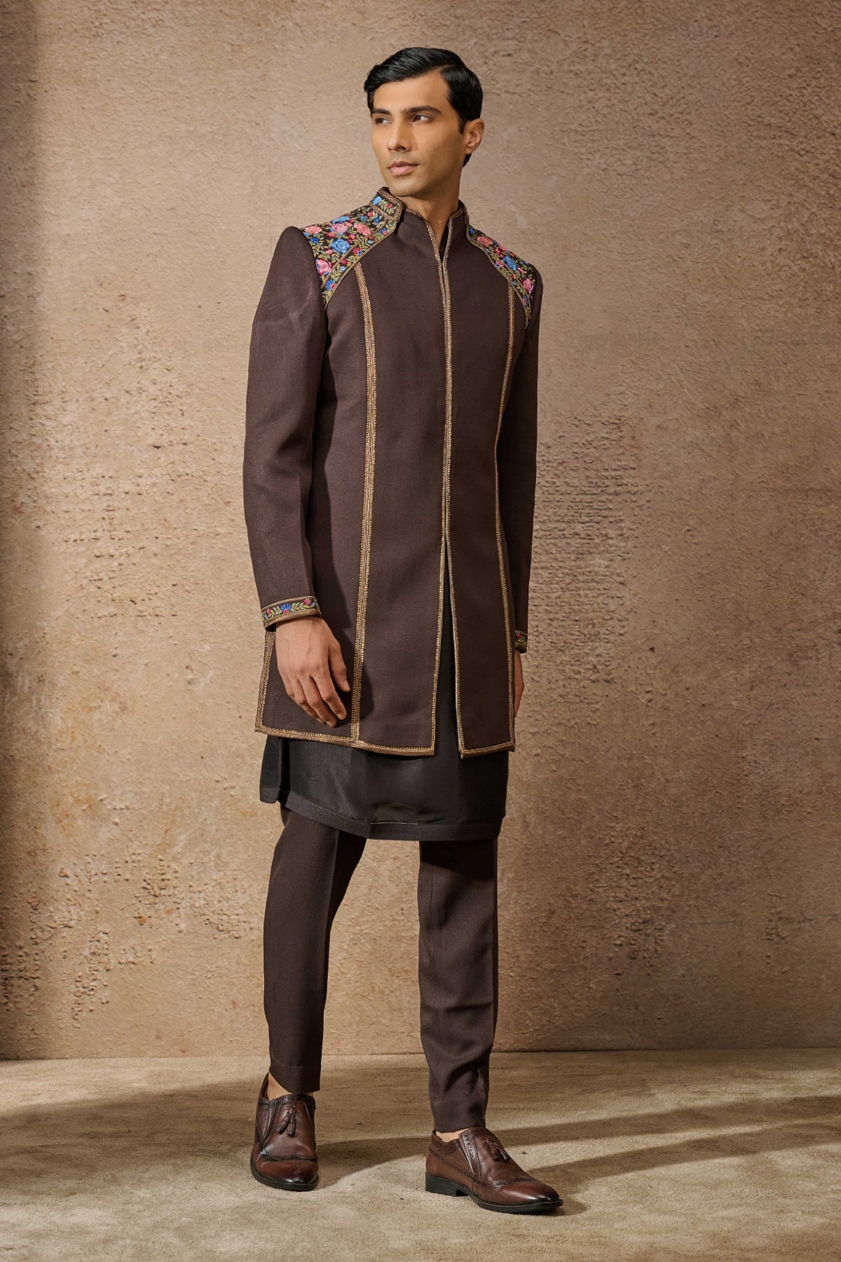 Otherworldly Indo Western Floral Sherwani