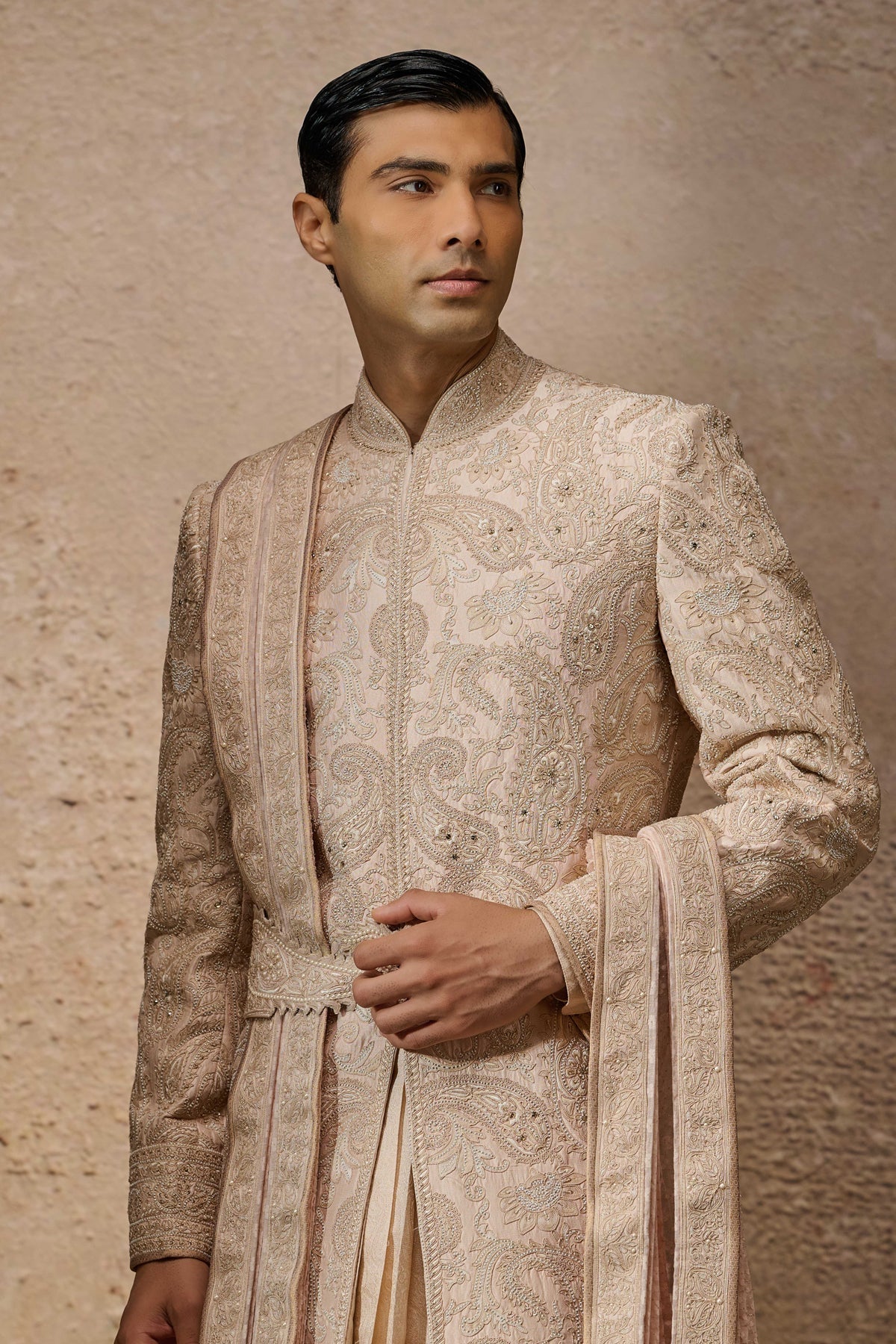 Otherworldly Classic Embroidered Sherwani Set - Only Sherwani