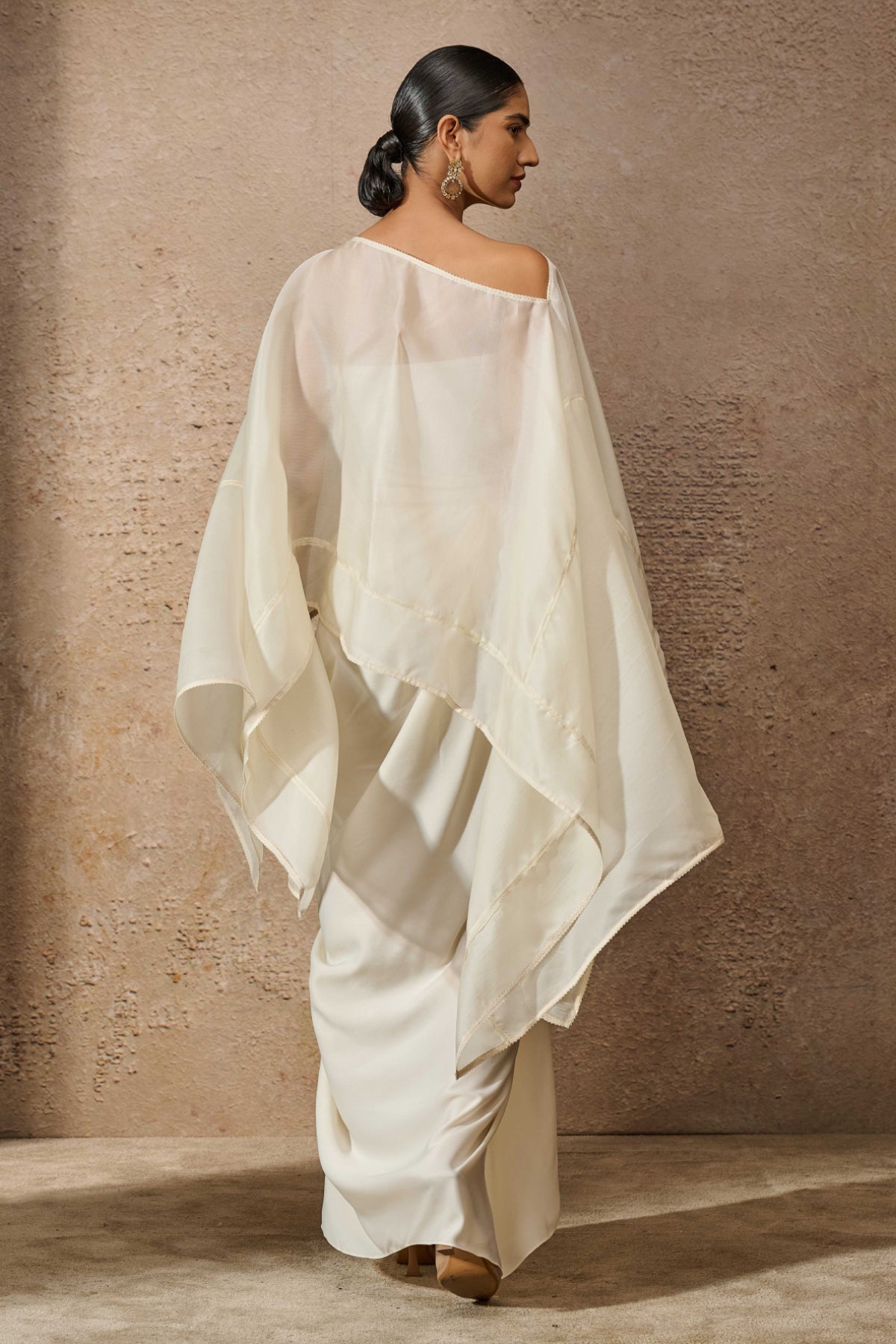 Short Kaftan Top & Draped Skirt Co Ord Set