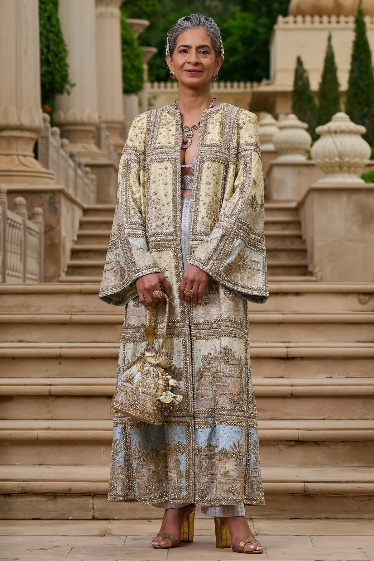 Signature Pichwai Embellished Jacket Set