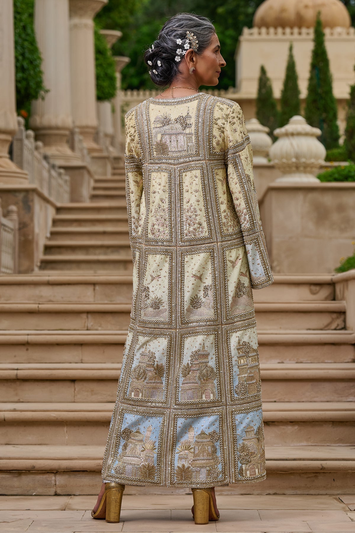 Signature Pichwai Embellished Jacket Set