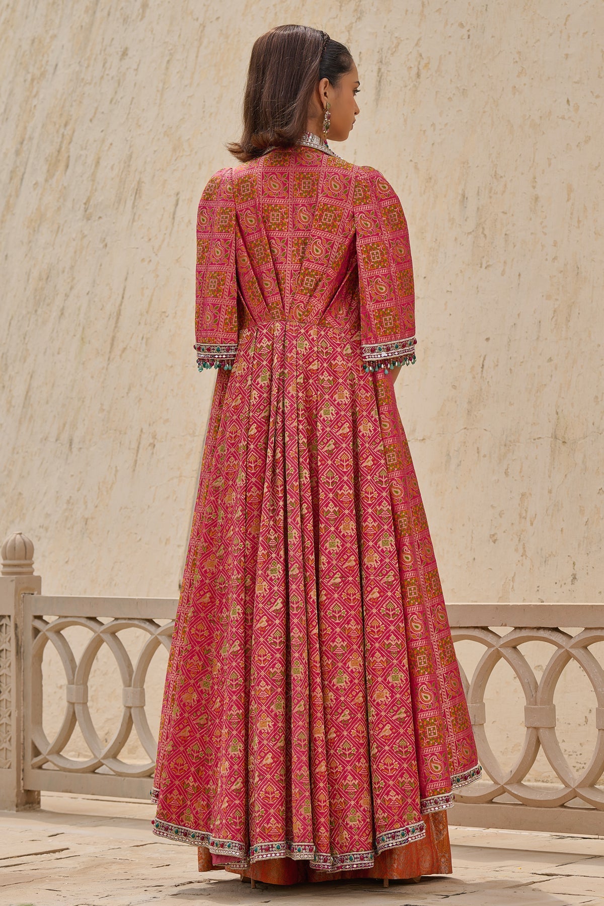 Gharchola Embroidered Jacket Set