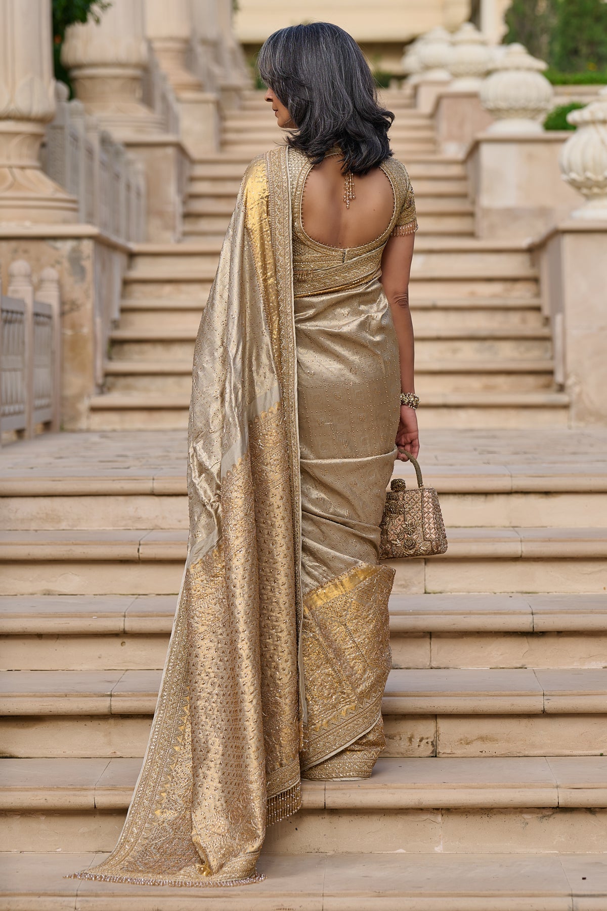 Marori Embroidered Kanjivaram Saree