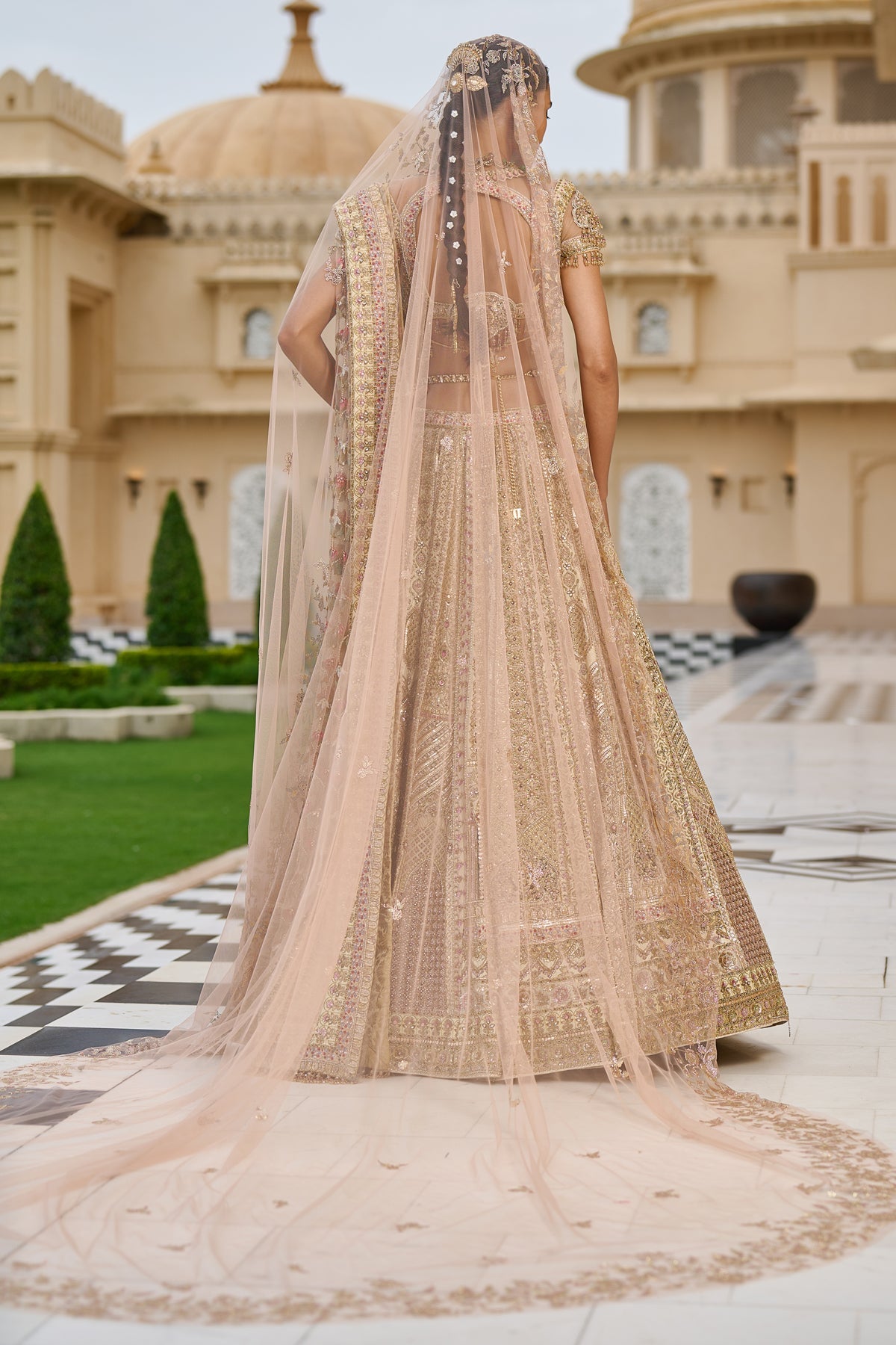 Byzantium Hand Embroidered Lehenga