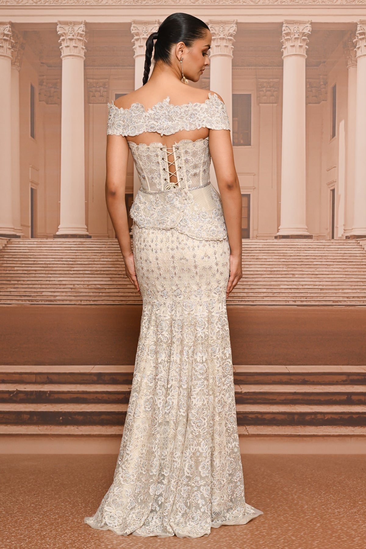 Ever Bloom Lace Embroidered Lehenga Saree