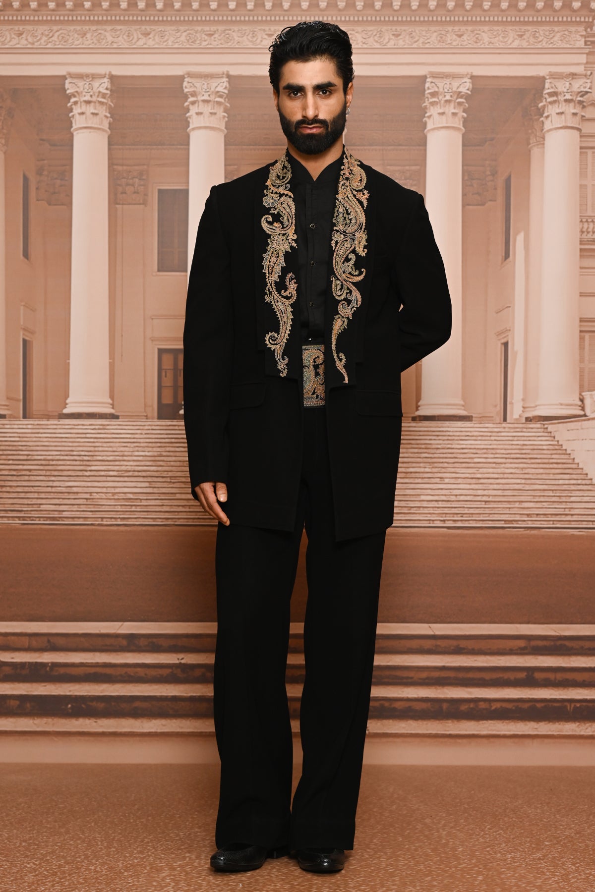 Ever Bloom Embroidered Tuxedo Set