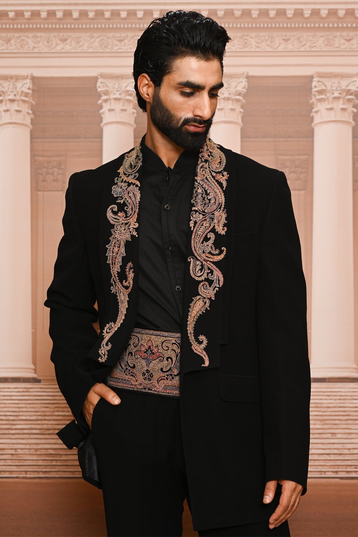 Ever Bloom Embroidered Tuxedo Set