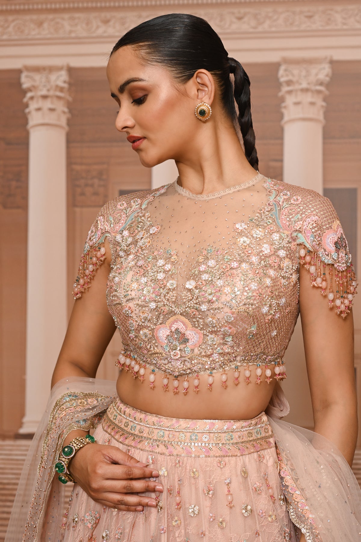Ever Bloom Hand Embroidered Floral Lehenga