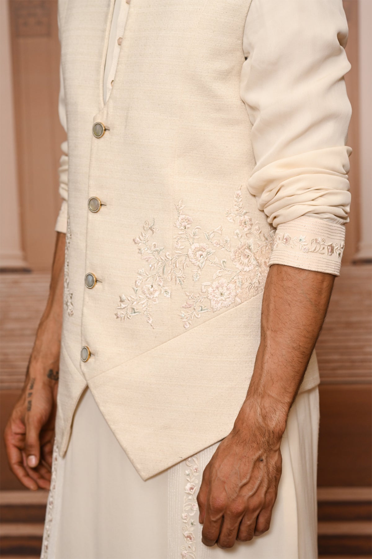 Ever Bloom Embroidered Waistcoat Set
