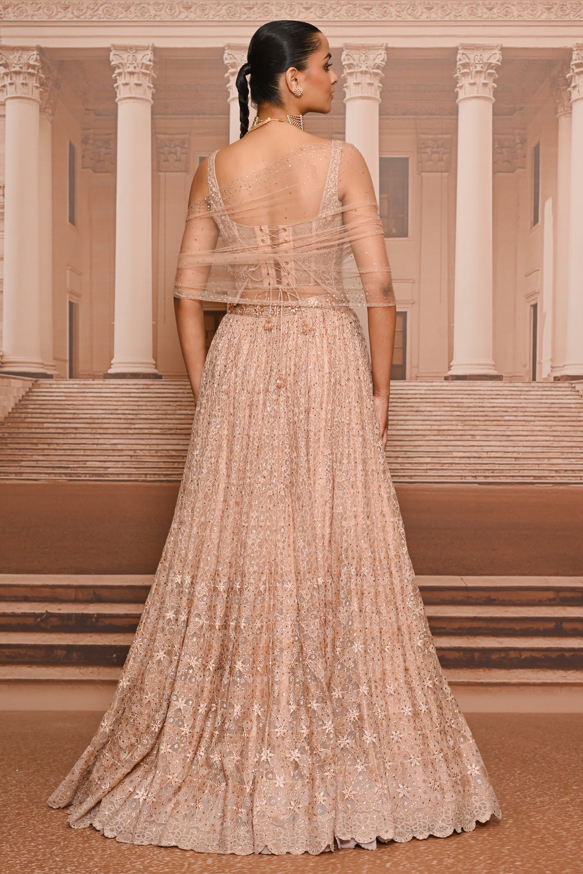 Ever Bloom Thread And Crystal Embroidered Lehenga