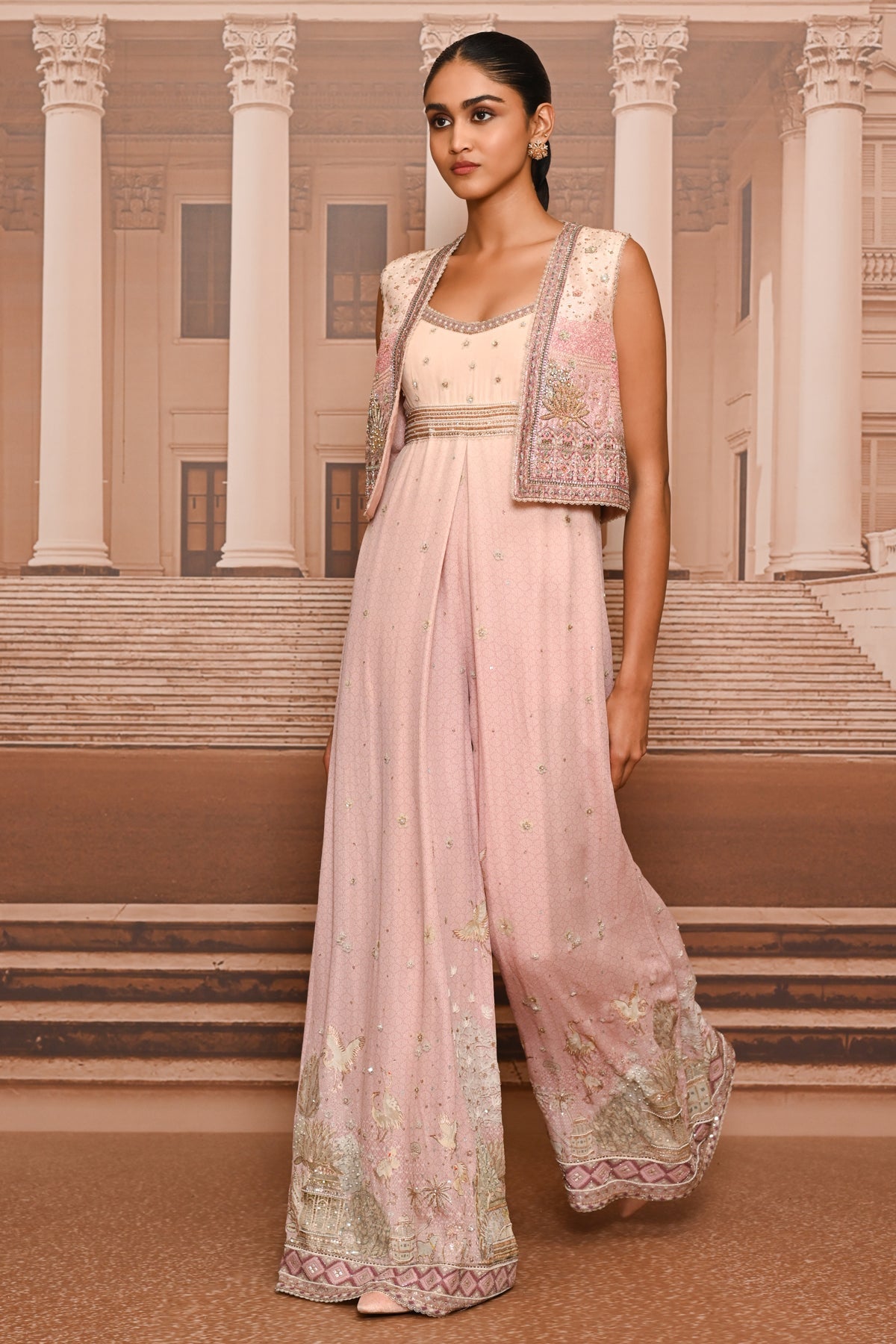 Ever Bloom Pichwai Jumpsuit & Gillet Set